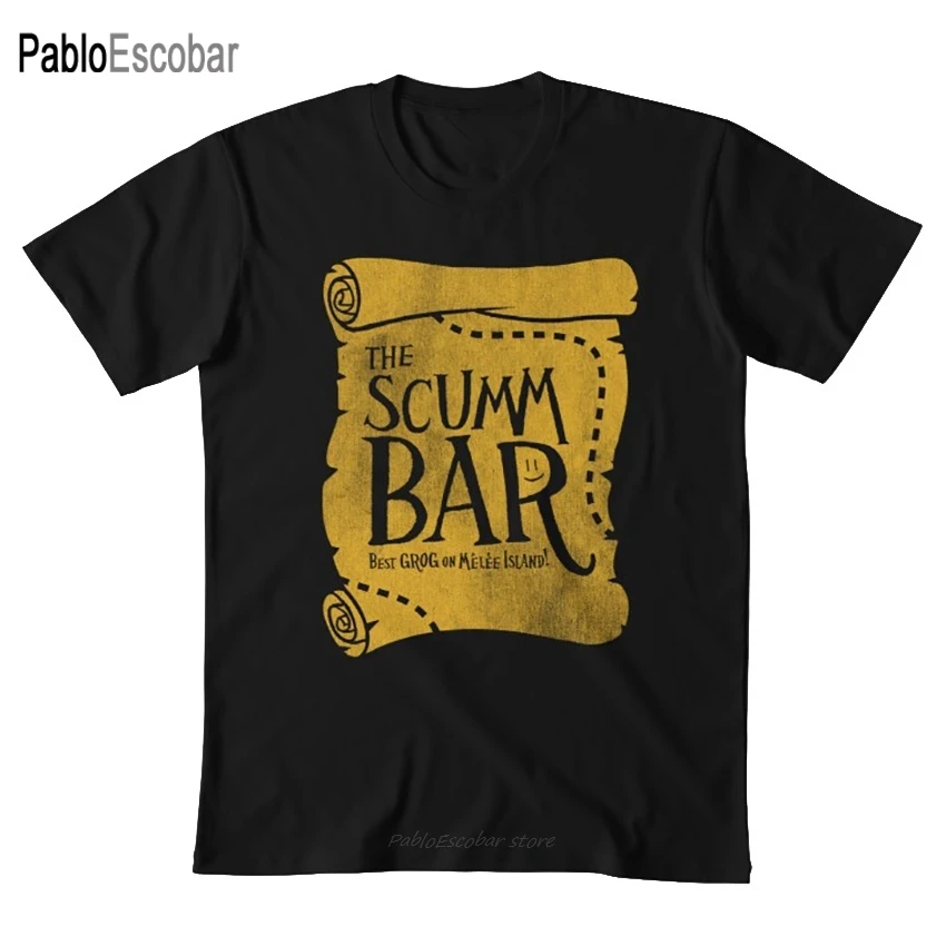 THE SCUMM BAR T shirt monkey island scumm bar guybrush threepwood pirate treasure map monkeys