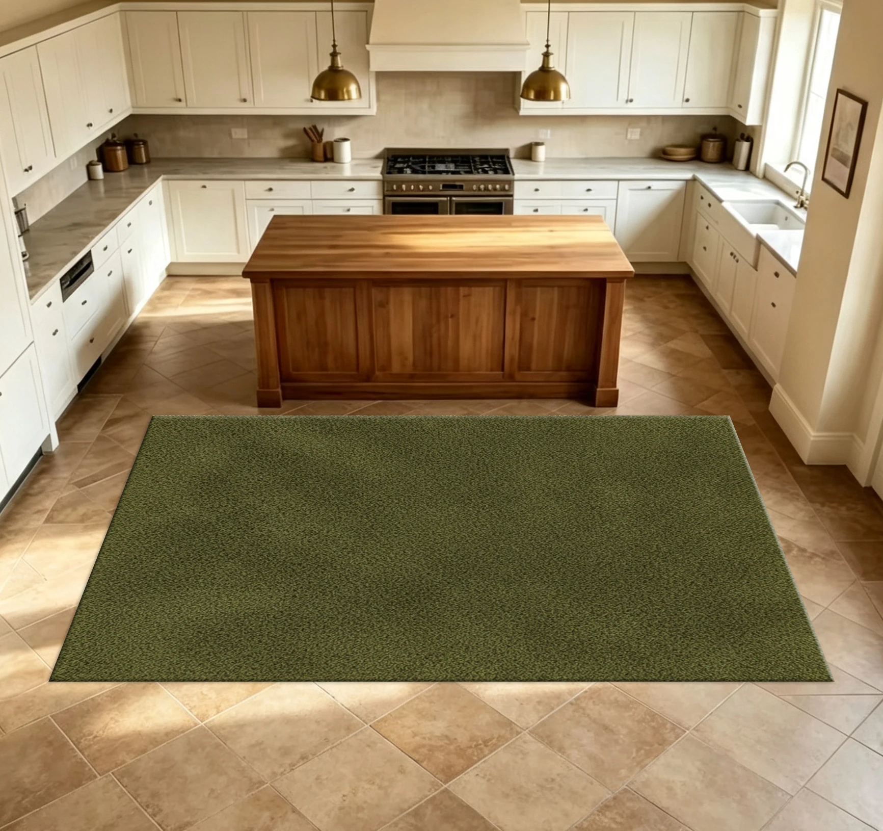 Solid Olive Green Plain Carpet Rug Matte Soft Textured Simple Monochrome Household Area Rug For Living Room Bedroom