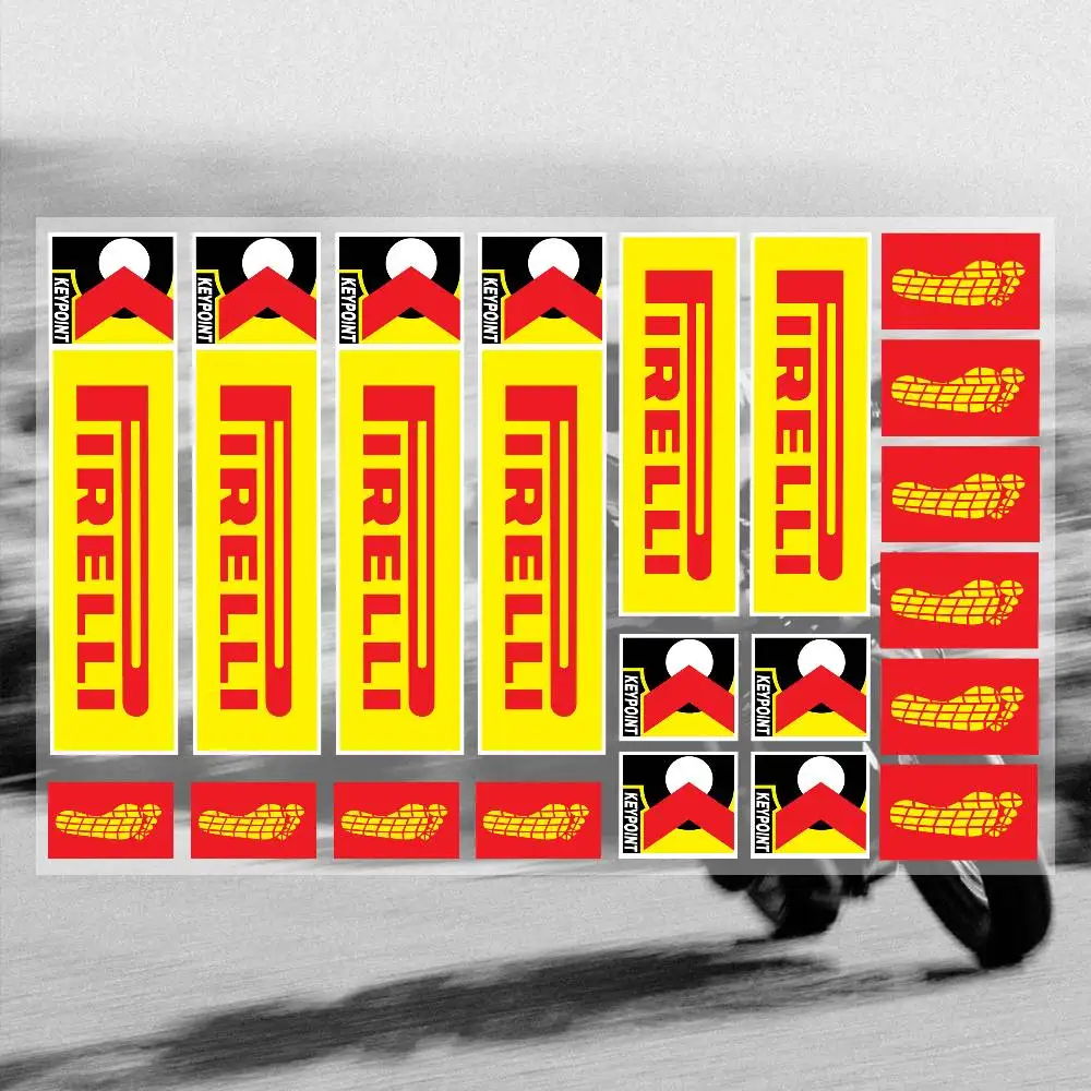 Italy Pirelli  Decal Set High Quality Printed and Cut Stickers Motorcycle Sticker