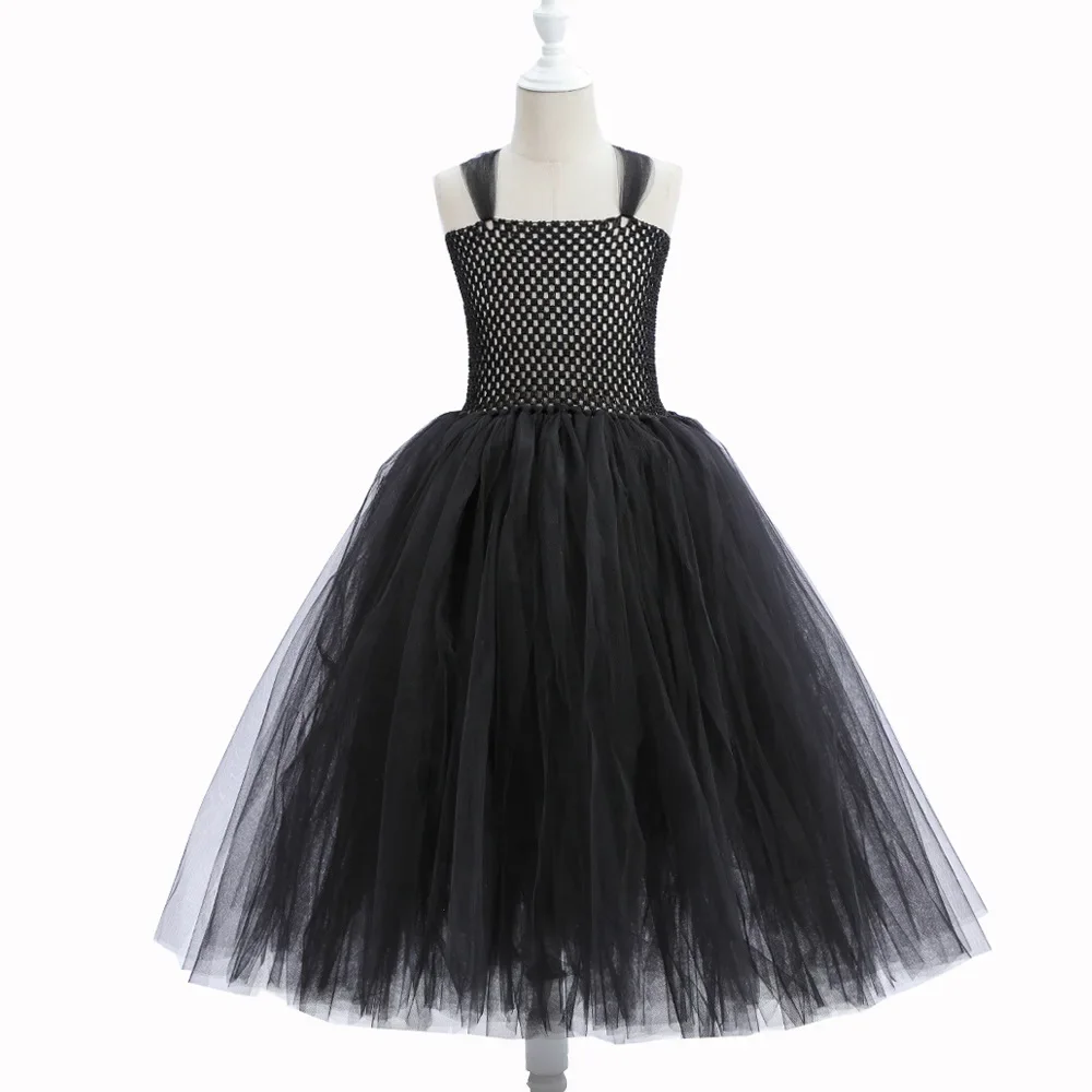 Dunkles Gothic-Cosplay-Kleid für Mädchen, Kinder-Halloween-Kostüm mit Hörnern und Flügeln, Accessoires für Party, Bühnenauftritt, Verkleidung – Detail 8