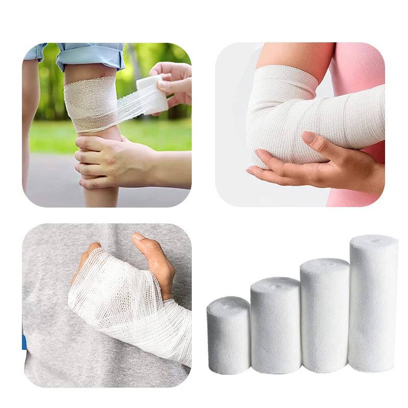 10 Rolls Gauze Rolls Included Gauze Wrap Breathable Gauze Bandage Rolls –Bandage Wrap for Wound Dressing