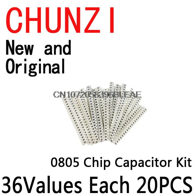 36Values*20PCS=720PCS 0805 SMD Capacitor Assorted Kit 1pF~10uf Component Diy Samples KIT