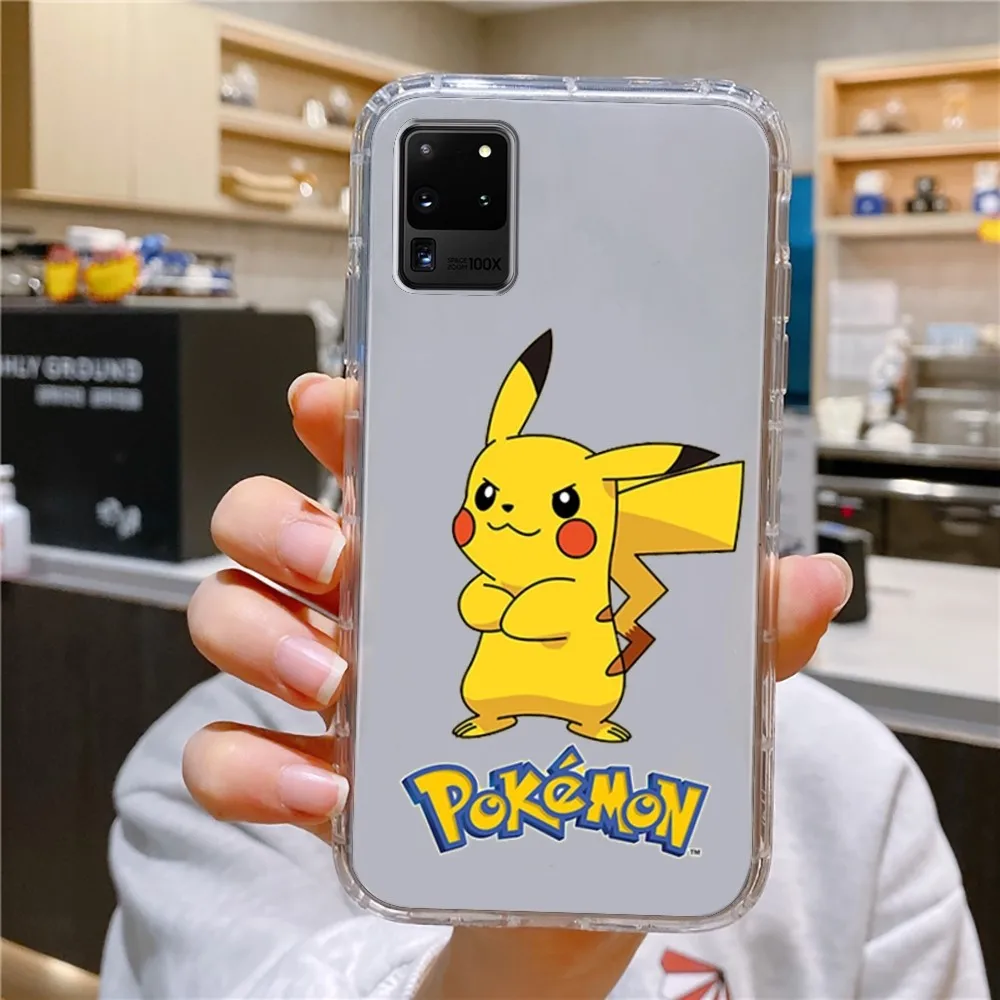 P-Pokemon P-Pikachu Phone Case For Samsung Galaxy A52 A12 A51 S21 Edge S22ULTRA S23 S20LITE Plus Ultra Transparent Cover