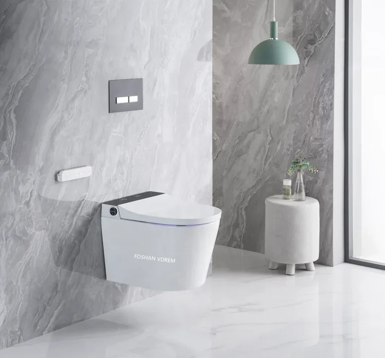 Smart Toilets intelligent Concealed Cistern Inodoro Wall Hung Ceramic Toilette Wash Down P-Trap Hanging