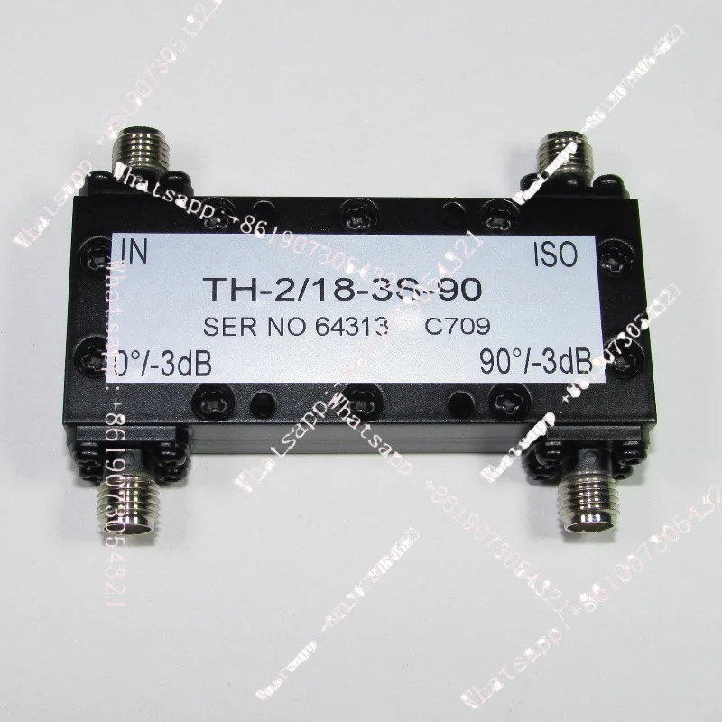 

TH - 2/18-3 S - 90 2-18GHz 30W 90 Degree 3dB Bridge Wideband Coupler/