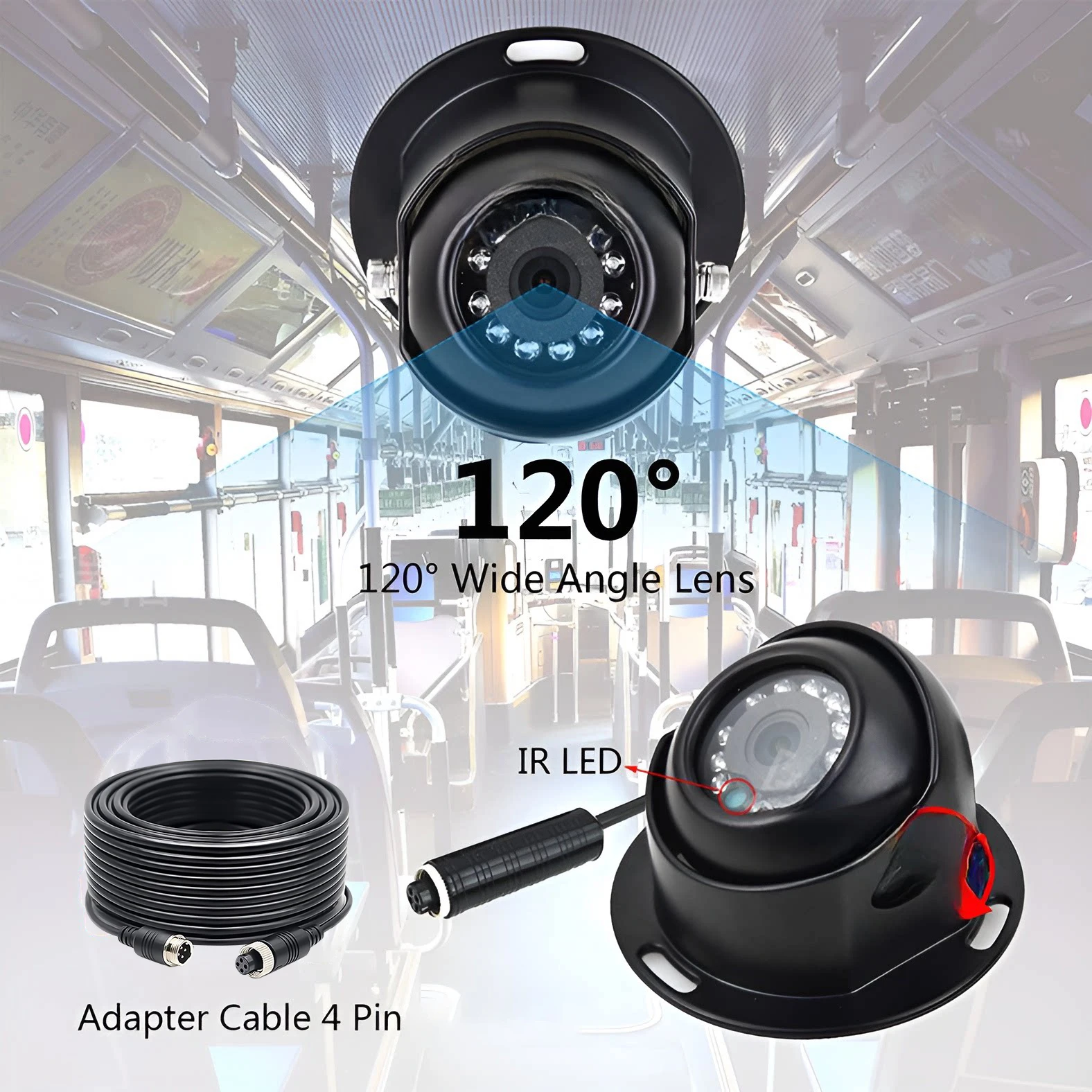 4PIN AHD 1080P CCD Dome Rear V - огляд і ціна Heavy Equipment Glass
