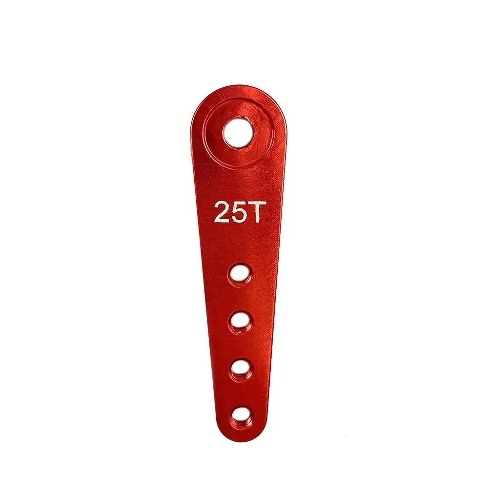 1PC Aluminum Alloy 25T Steering Servo Arm Horn Black Red Blue for RC Car Crawler Large Torque Digital Coreless Servo parts