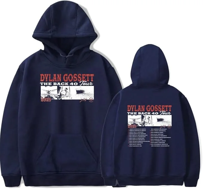 ديلان جوسيت تور 2025 هوديي ميرش للنساء/الرجال بلوزات طويلة الأكمام مقنعين الشارع الشهير