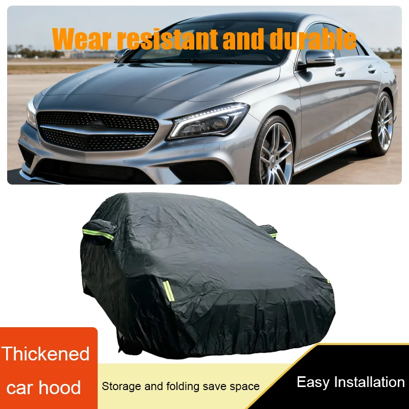 For Mercedes-Benz CLA W117, C117, C118, and CLA250 200, we offer a thickened car cover that provides waterproof, dustproof