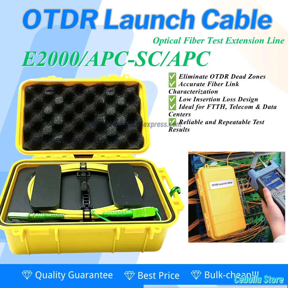 OTDR Launch Cable E2K APC-SC APC-UPC 1KM Single Mode Test Extension Cord 1Km OTDR Dead Zone Eliminator Fiber Ring