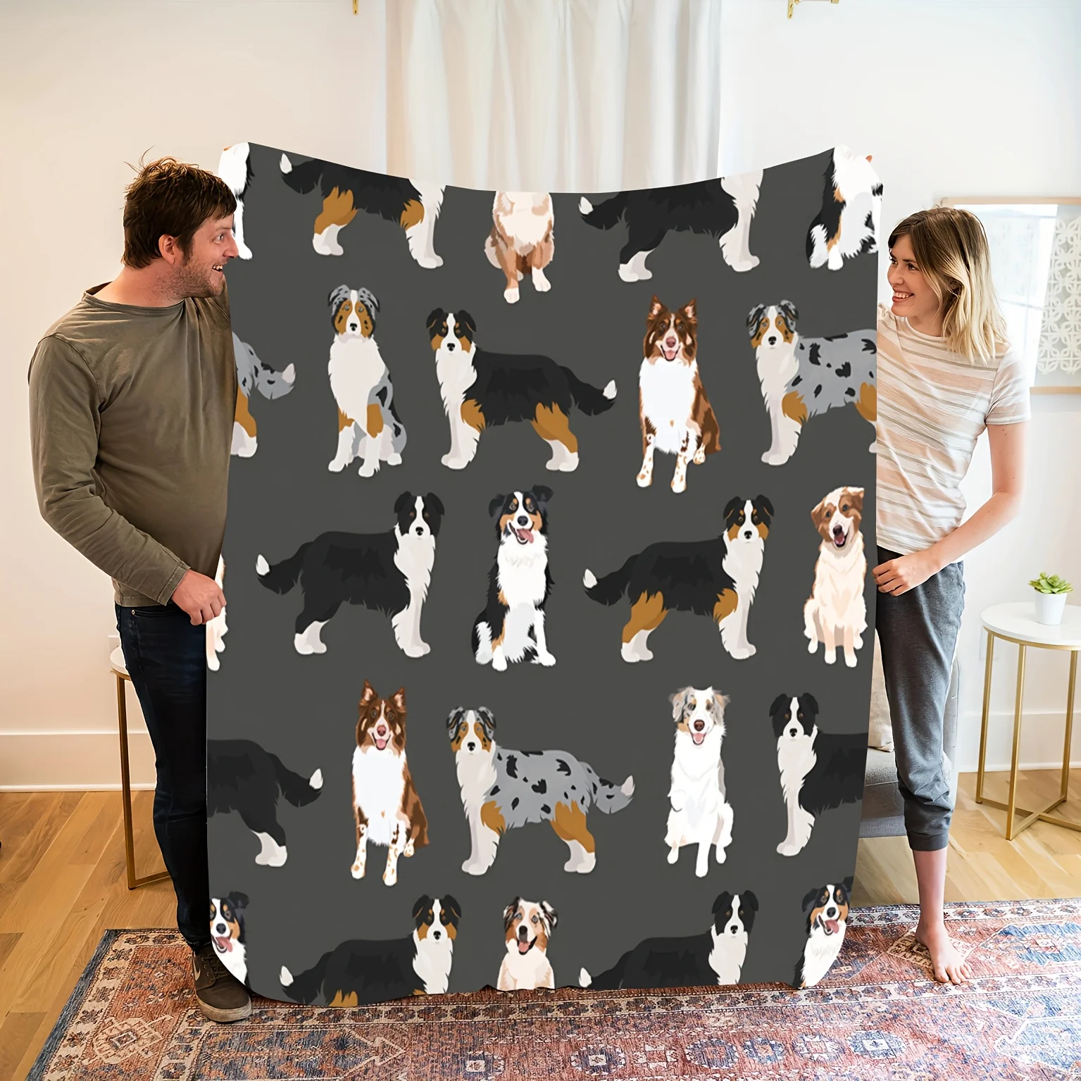 Australian Cattle Dog Fleece Blanket Soft Warm Flannel Throw Perfect Gift for Pet Lovers Naps Camping Home Decor