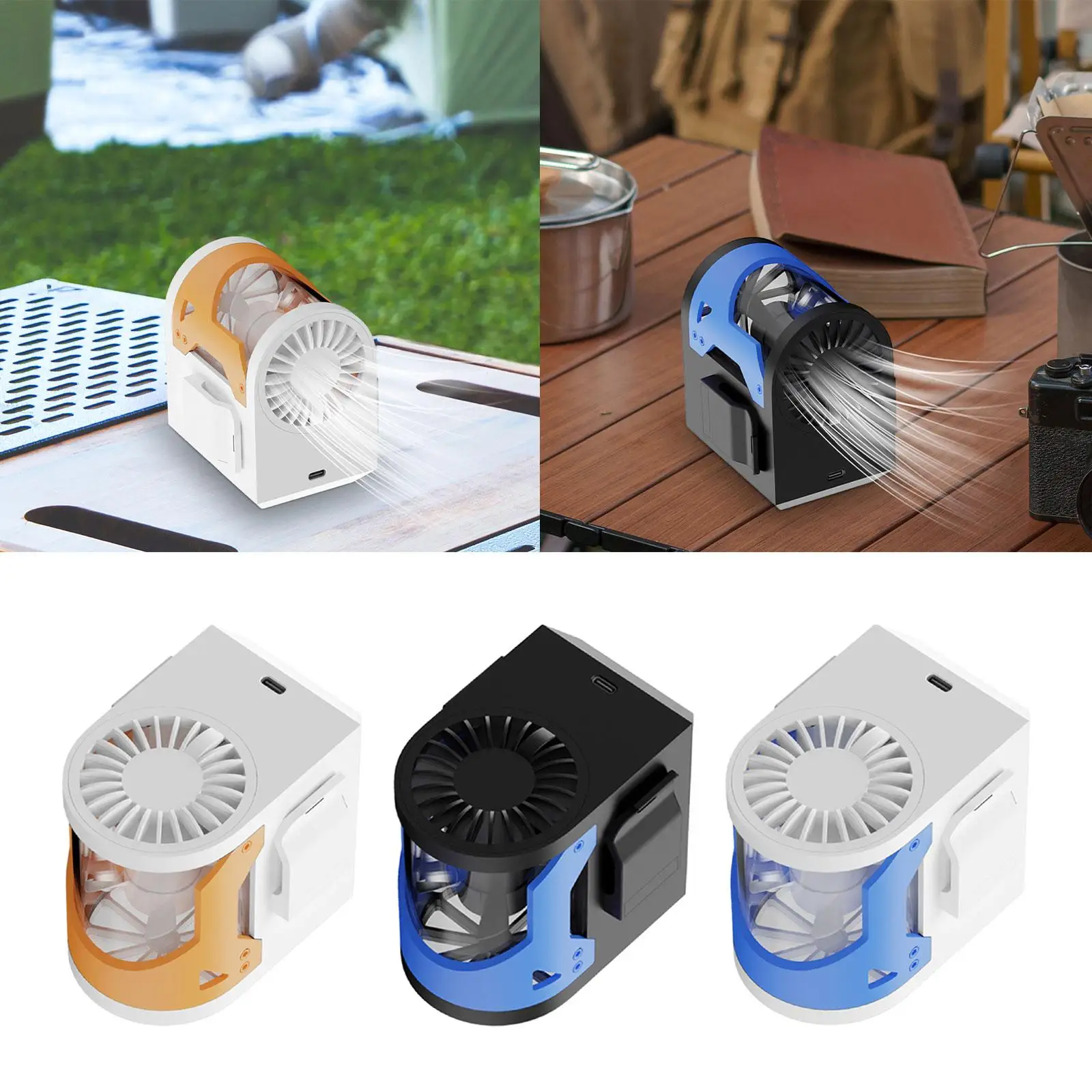 Портативный охлаждающий вентилятор с пятью скоростями для дома и походов