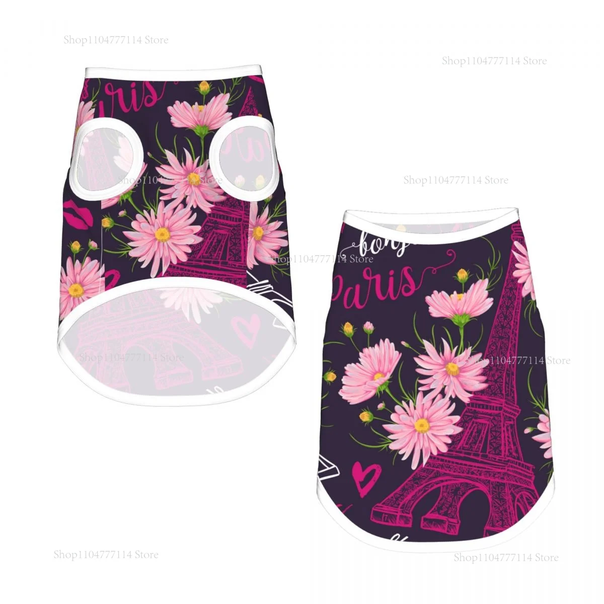 Ropa Vintage de flores de manzanilla rosa para perros, chaleco de verano para perros y gatos, ropa fresca transpirable para cachorros