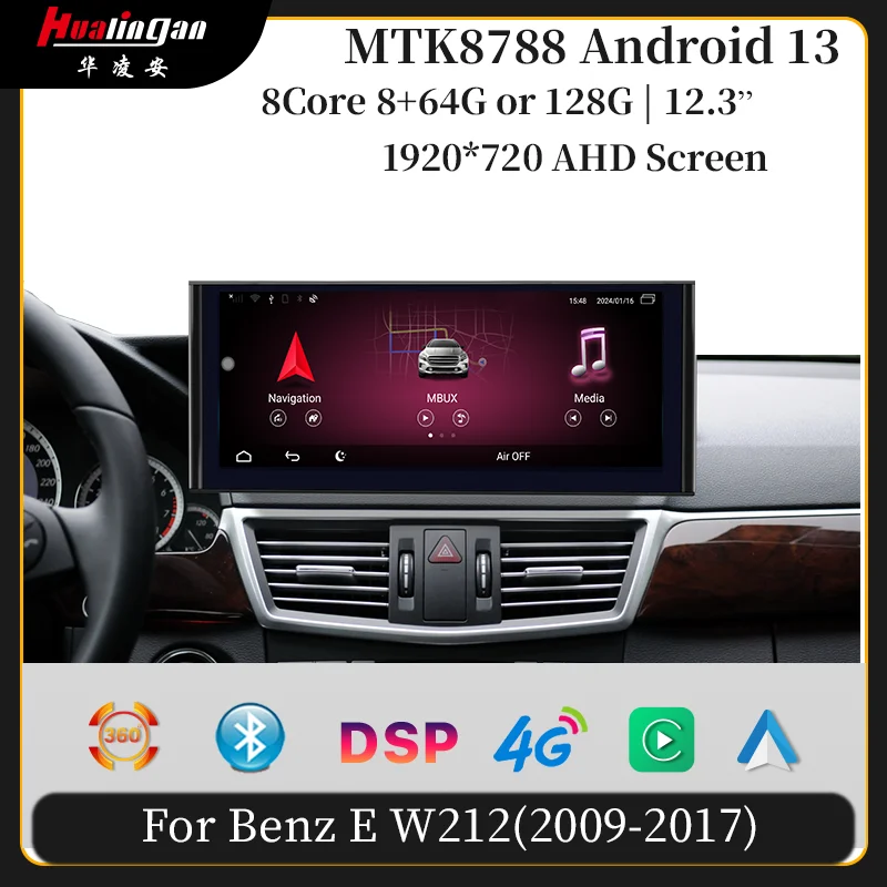 

Hualingan for Benz E W212 W207 2009-2016 12.3“ Android 12 Touch Screen Upgrade Stereo Carplay Radio Player GPS Navi Multimedia