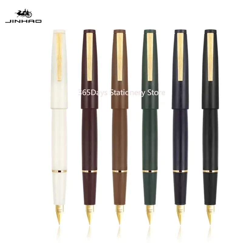 New Color JINHAO 80 Series Fiber Black Fountain Pen Extra Fine 0.38mm Nib Writing Red White Blue Black Gold/Silver Clip Gold Nib