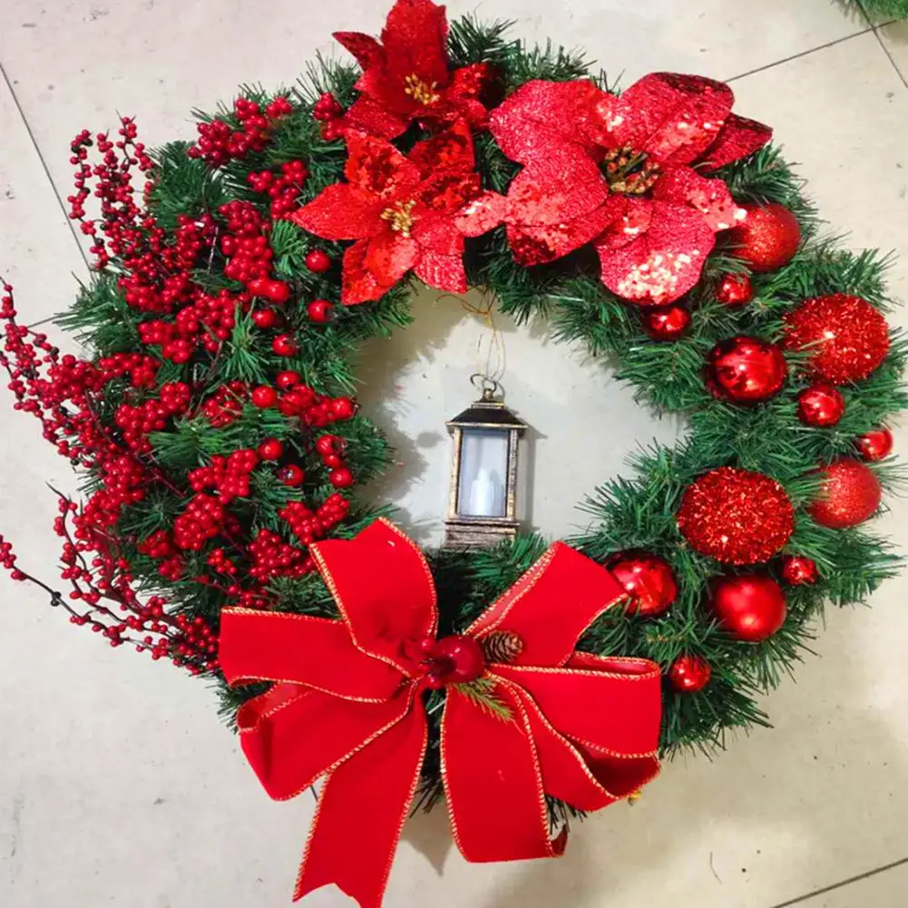 

Artificial Christmas Wreath Mantel Christmas Wreath Reusable Christmas Wreaths Festive Indoor Outdoor Decorations for Windows