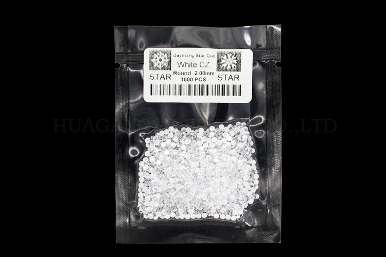 AAAAA Grade Weiß 0,8 ~ 12,0mm Lose Zirkon Stein Brillante Runde Cut Zirkonia Steine Für Schmuck Machen DIY – Detail 2