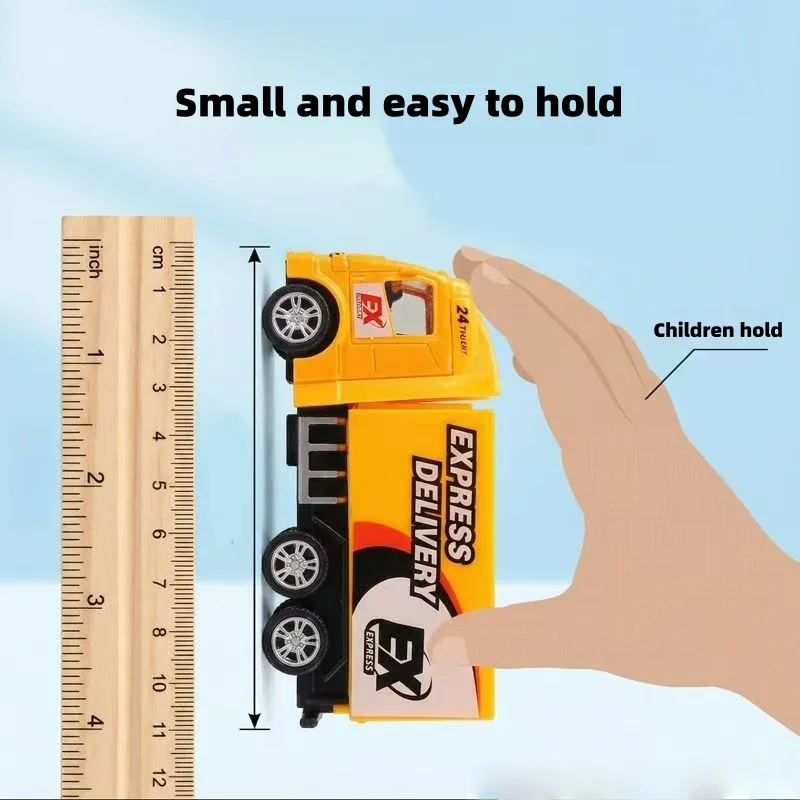 รถของเล่นจำลองโลหะผสม ยานยนต์วิศวกรรม รถตำรวจ รถดับเพลิงเด็ก รถกู้ภัยแบบแบนสำหรับเด็กผู้ชาย รุ่นแบบดึงกลับ