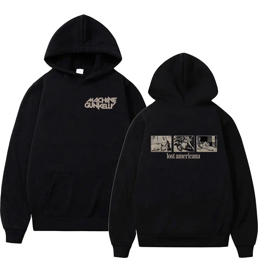 Rapper metralhadora kelly pulôver moletom com capuz mgk perdido americana tour 2026 novo moletom masculino feminino moda vintage com capuz streetwear