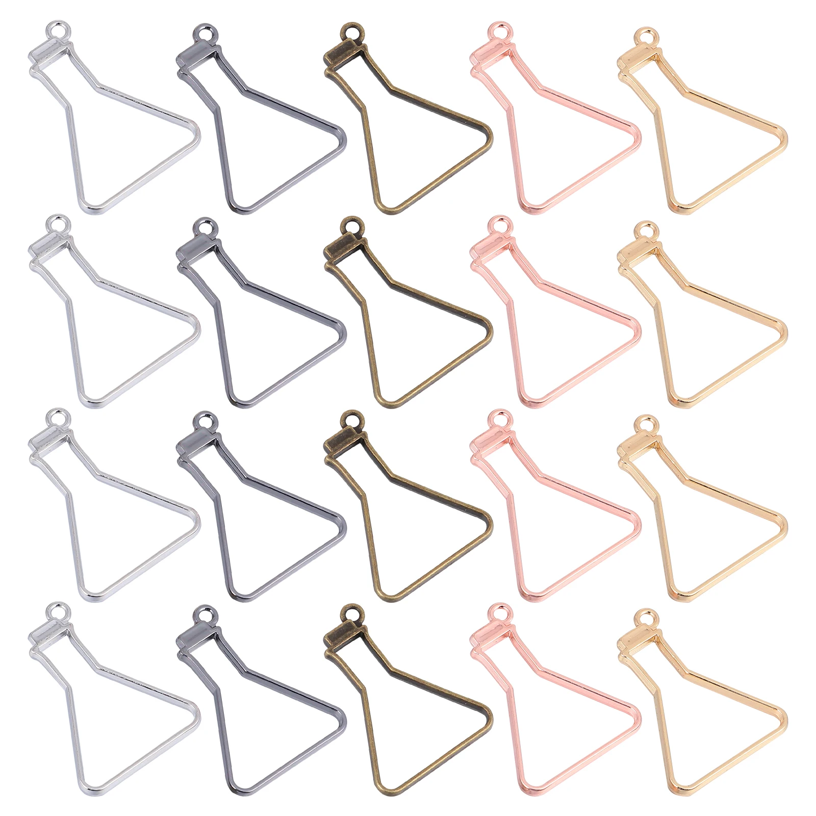 

50 Pcs Open Bezels UV Epoxy Frame Jewelry Earring Making Pendant Drift Bottle Pendants