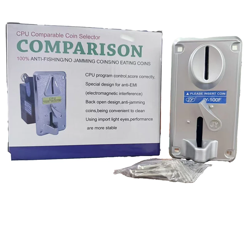 JY100F Electronic CPU Coin Acceptor Selector High-Precision Coin Mechanism for Arcade Game Machines & Coin-Operated Systems