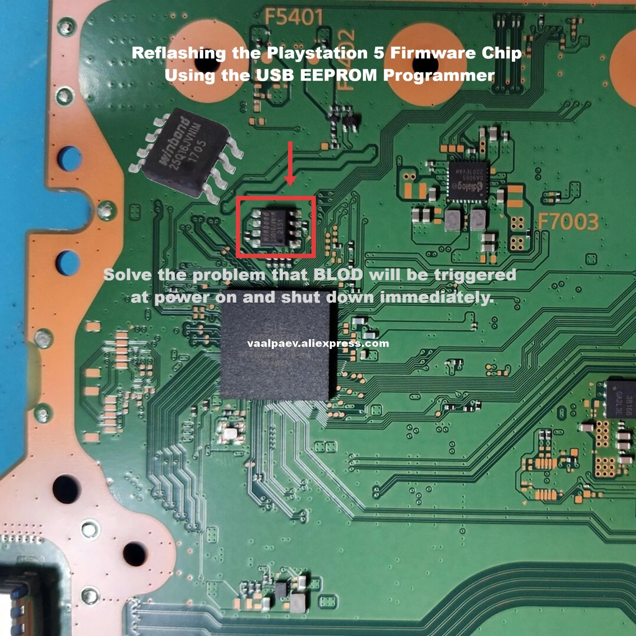 BIOS IC 25Q16JVNIM Suitable For PS5 CFI1000 CFI1100 CFI1200 CFI1215 located next to the southbridge on the motherboard