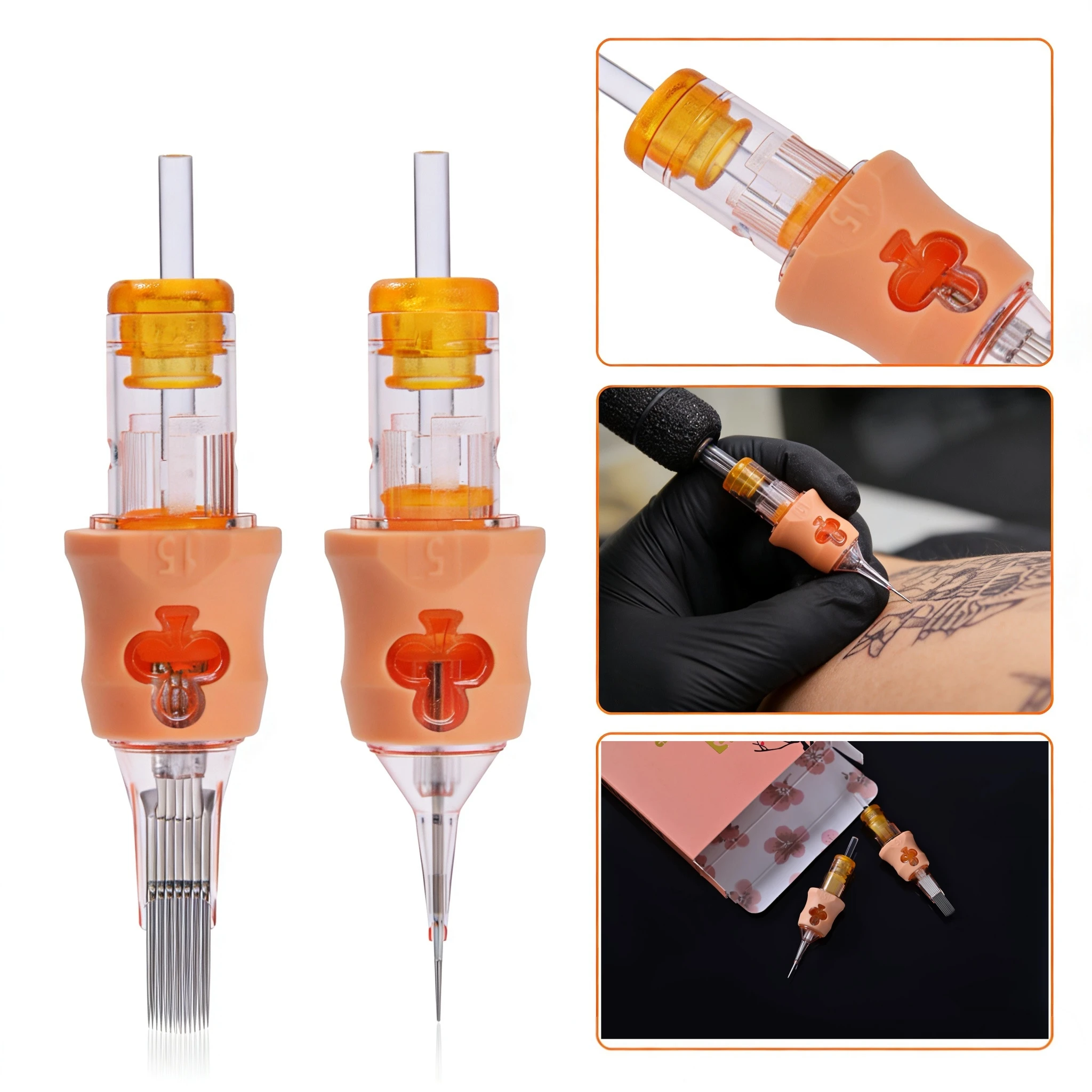 

10PCS Tattoo Cartridge Needle Disposable Sterilized Semi Permanent Makeup Tattoo RL/RM/RS/M1 For Liner Or Shader Professional