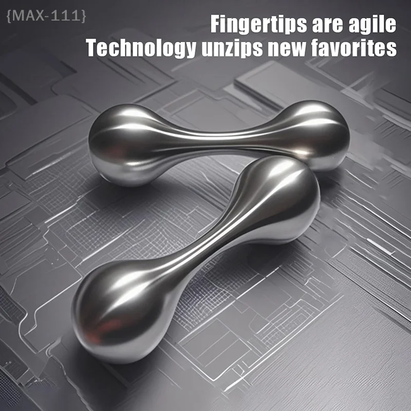 【F2-MAX111】Stainless Steel Knucklebone Fingertip Rotating Toy - Finger Limit EDC Anti Stress Fidget for Autism ADHD Cool Gift