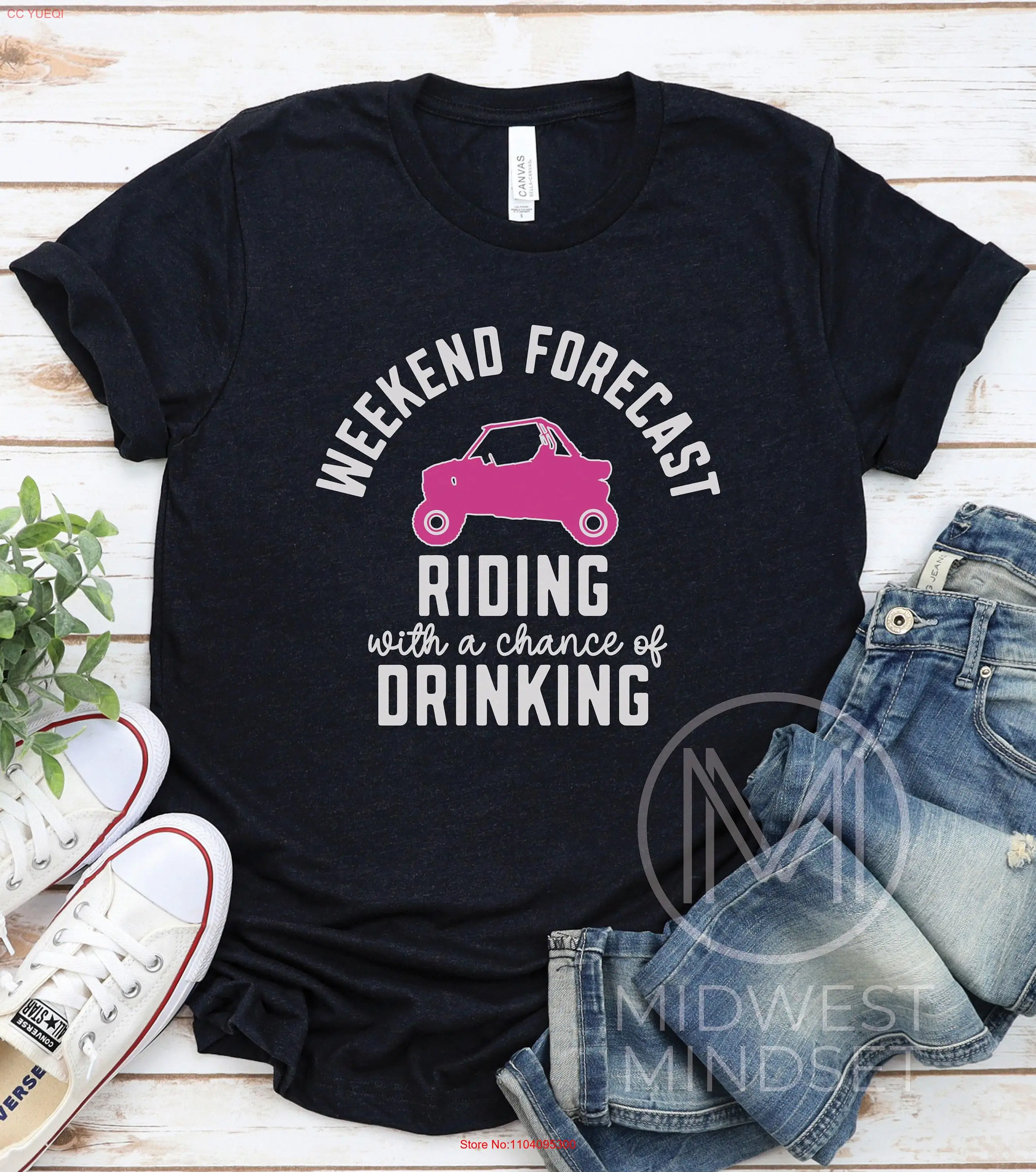 

Side by T Shirt Womens SXS for UTV Riding Funny Mudding ATv Birthday Accessories Matching long or short sleeves