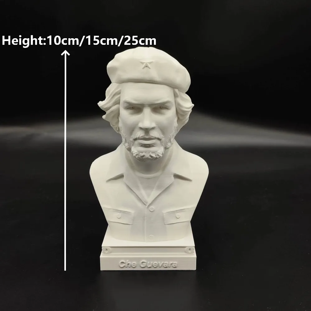 10cm 15cm 25cm Argentine Revolutionary Che Guevara Resin Model 3D Printed Blank Figurines Desk Ornament Decoration Crafts Gifts