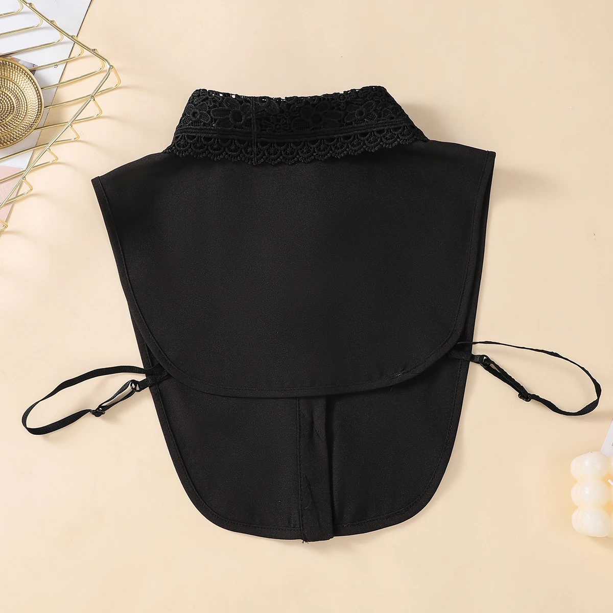 Modischer bestickter Kragen für Damen, vielseitige Dekoration, abnehmbarer Chiffon-Fake-Kragen – Detail 8