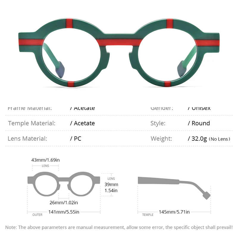 HEPIDEM Acetate Glasses Frame Women Brand Design Oversize Big Size Round Eyeglasses Japan Handmade Spectacles Thick Eyewear 9282