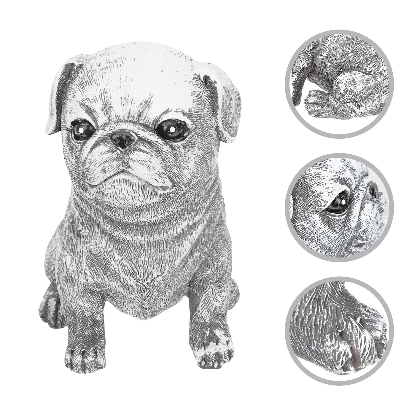 Realistic Resin Puppy Statue Lifelike Decor Home Bedroom Fireplace Garden Yard Outdoor Decoration Dog Figure Sculpture Crafts