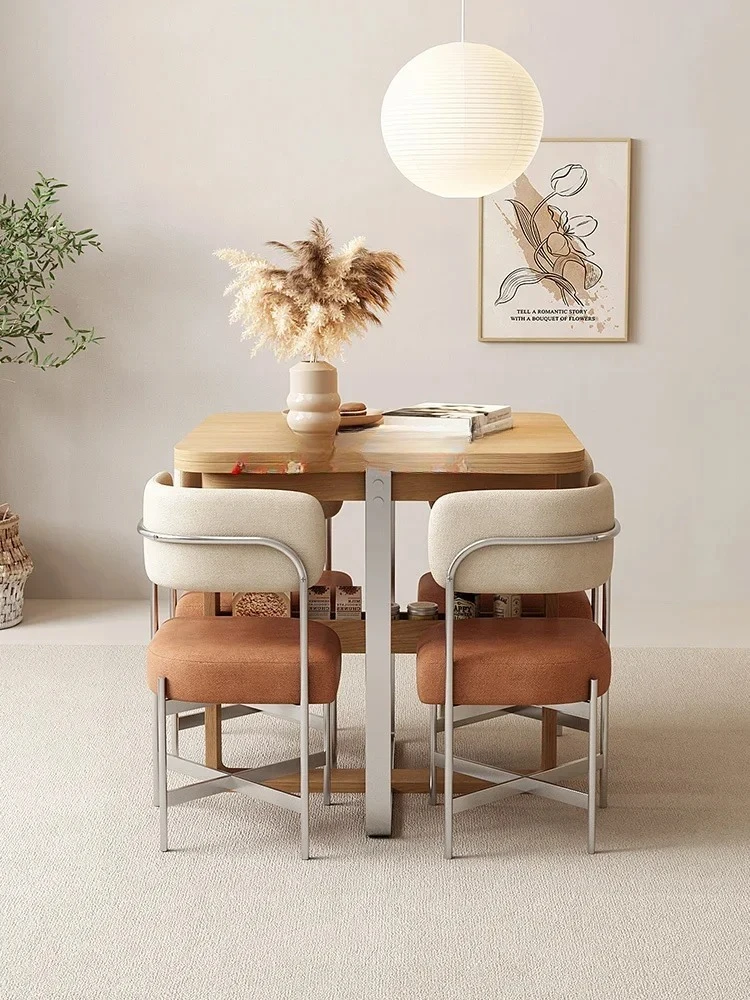 Nordic Modern Simple Small Apartment Home Log Style Multifunktionaler Esstisch