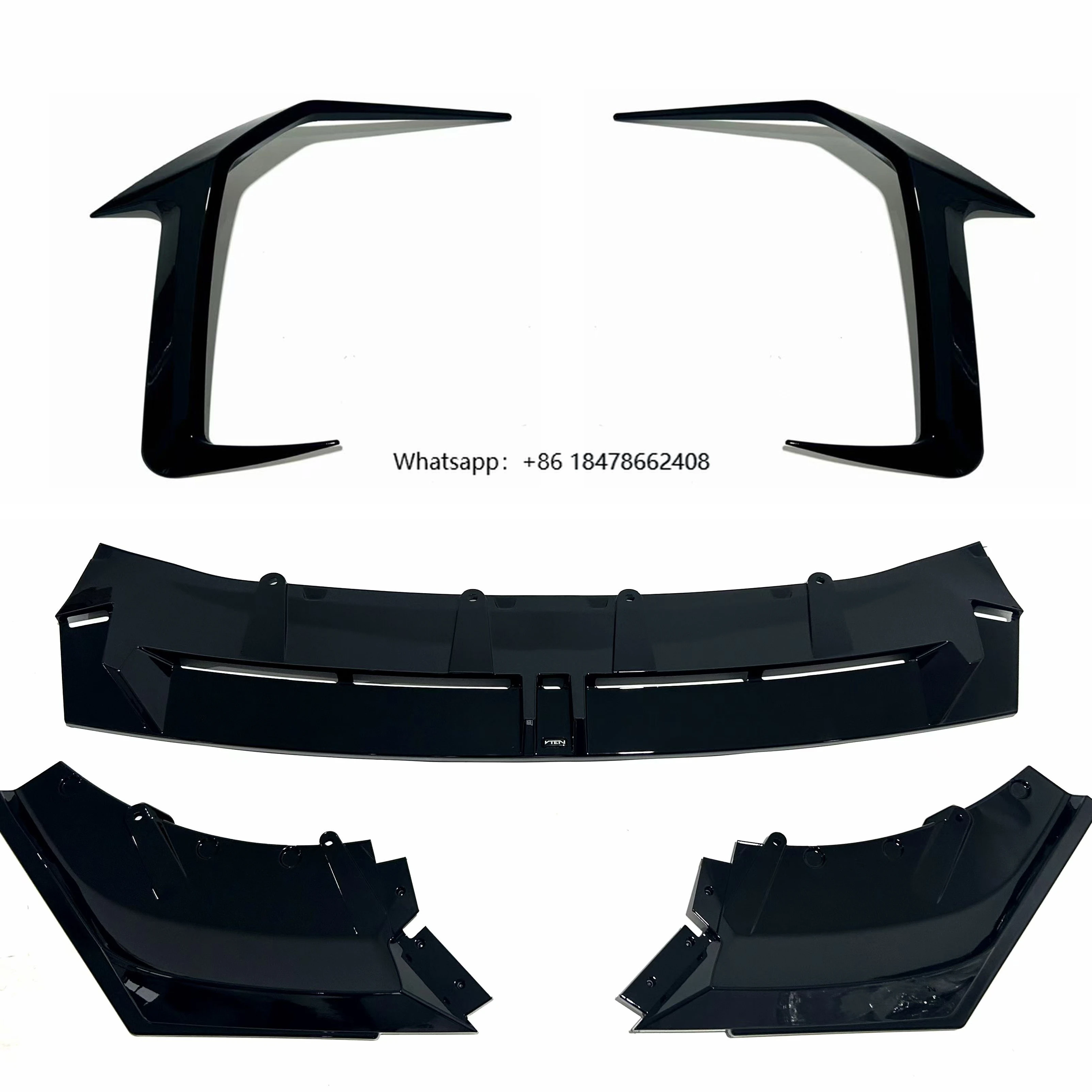 

VTEN Style Front Splitter Front Lip Glossy Black Non-destructive Installation for 5series G60 2024+