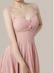 Fun Sexy Passion Temptation Sweet Cute Style Sling Flower Decoration Dress High Elasticity Backless Fashion Thin Soft Slim 6ZTY