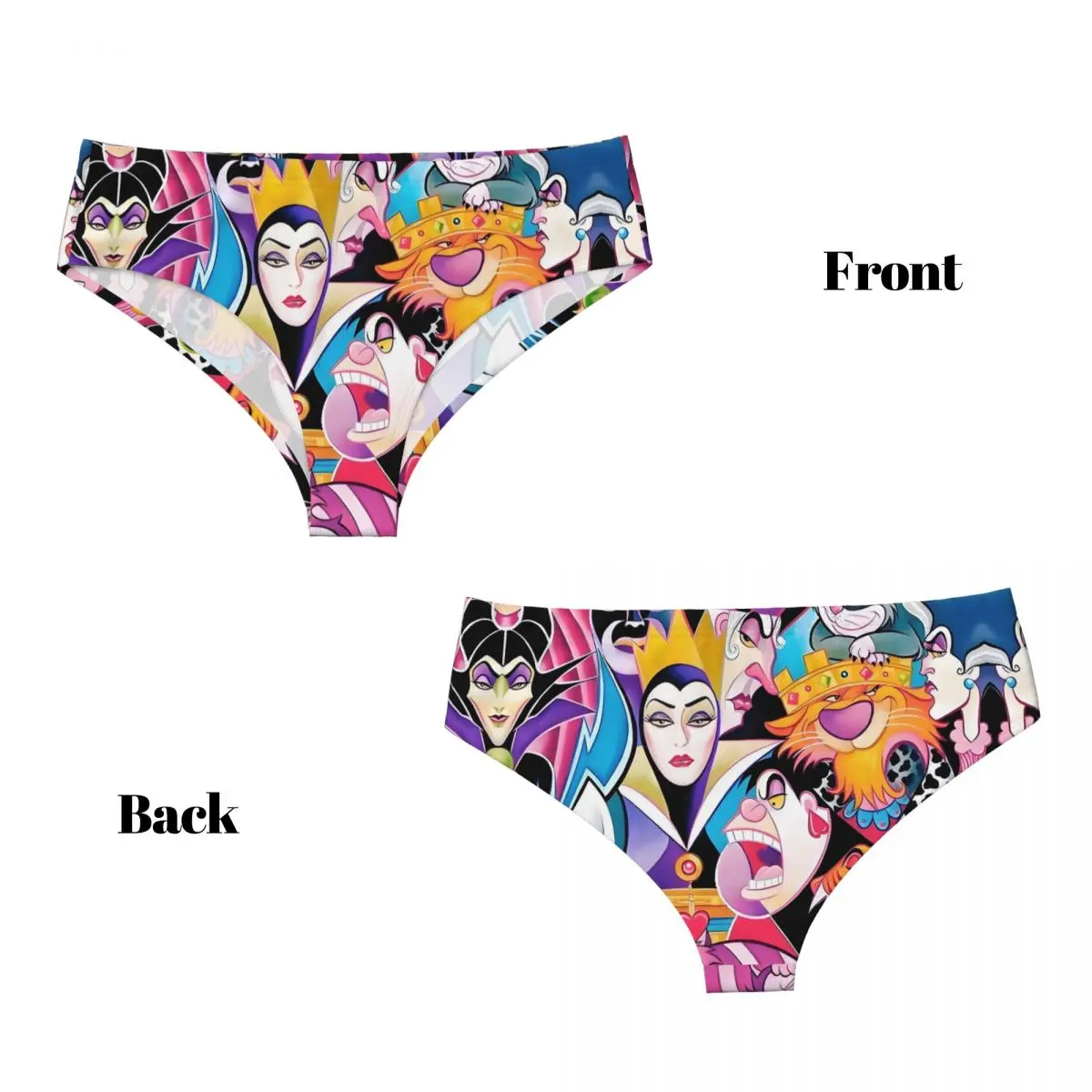 Cattivi da donna personalizzati Malefica Ursula Evil Queen Mutandine Stretch Cartoni animati Slip Intimo