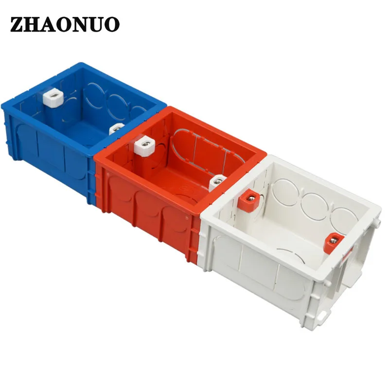 Type 86 Wall Switch Socket Junction Box Splicing Cassette PVC Concealed Bottom Box Wire Plastic Cases