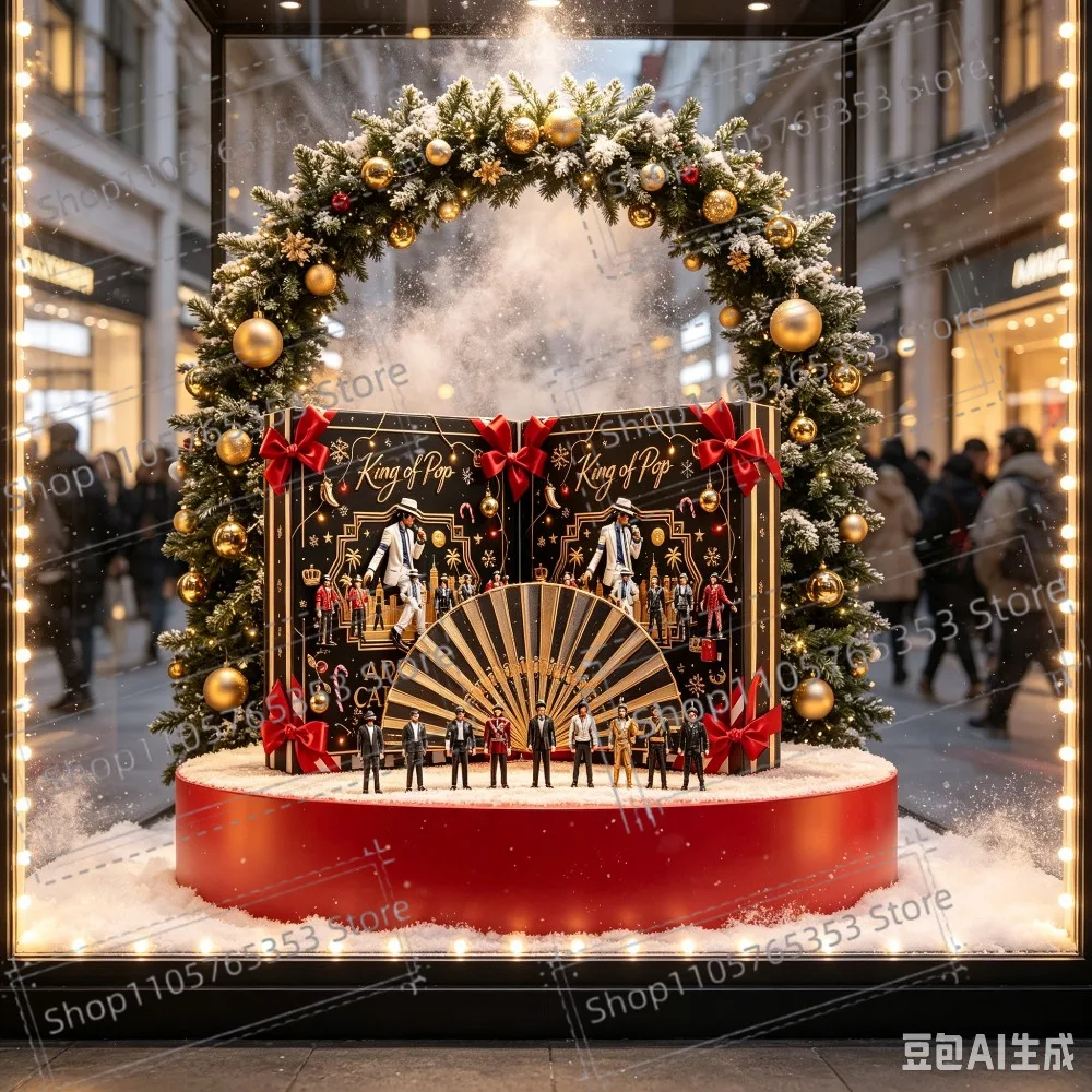 Nouveau calendrier de l’Avent de Noël de Michael Jackson, figurine décorative en acrylique 2D représentant un classique de la scène, à suspendre, pour décorer le sapin de Noël, cadeau pour les fans de la musique.