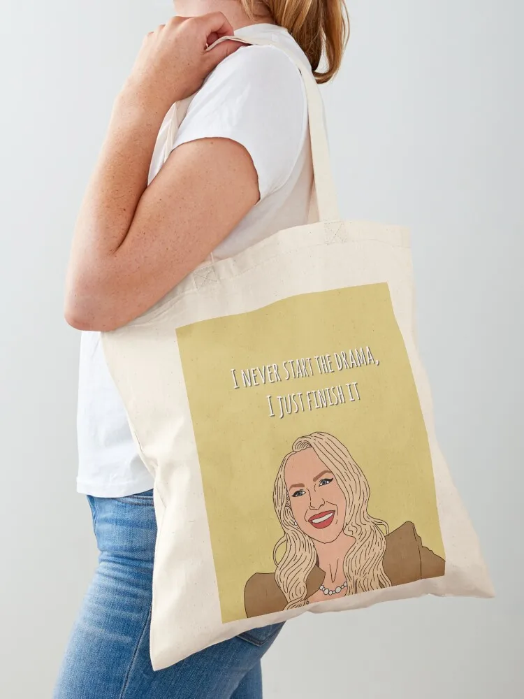 I Never Start the Drama, I Just Finish It - Selling Sunset Christine Tote Bag bags luxury women Big bag women large size bags