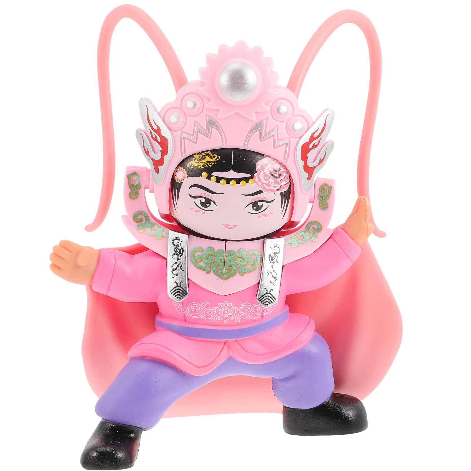 

Chinese Peking Opera Face Changing Art Figure Bright Color Exquisite Craft Decor for Living Room Bedroom Office Desktop Ornament