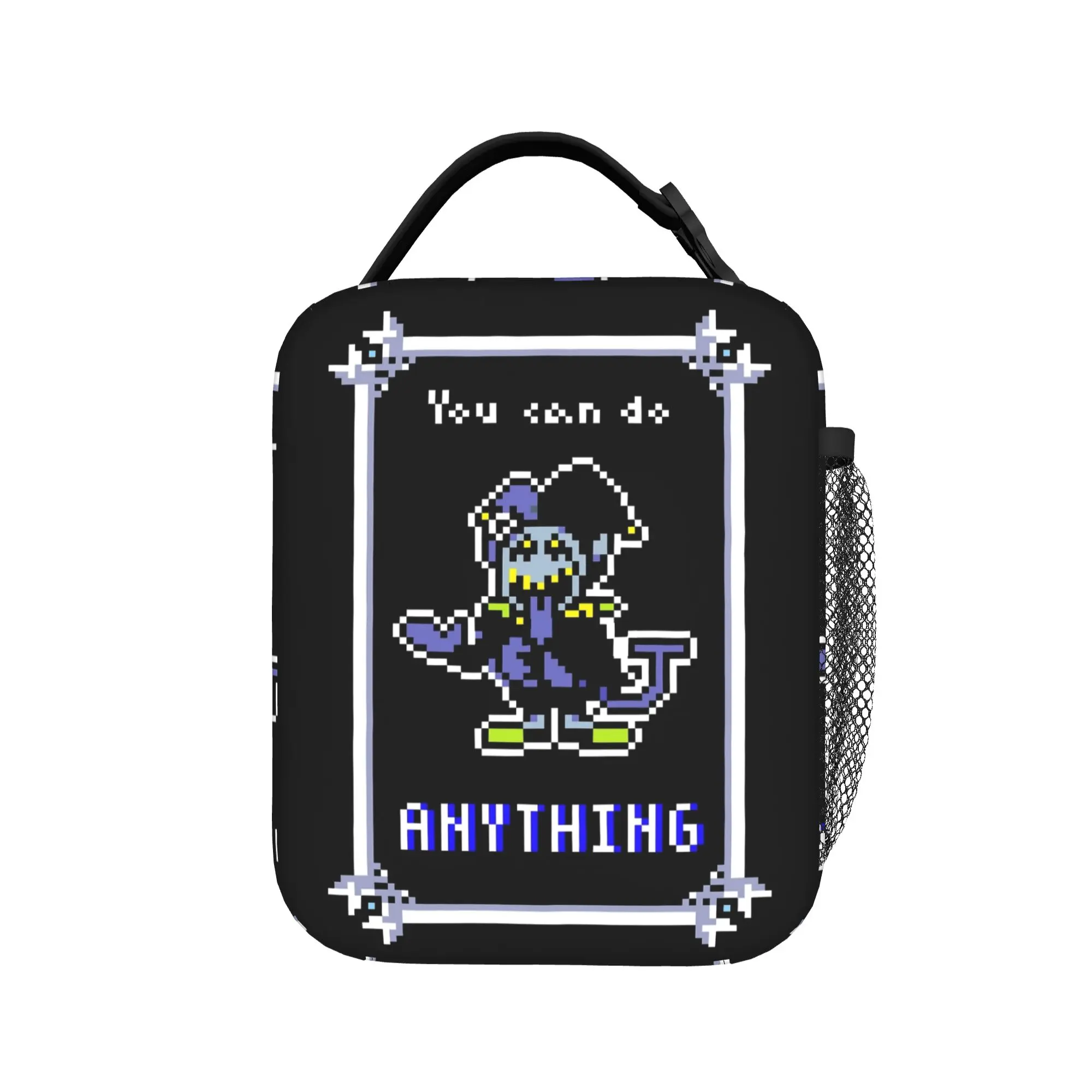 Jevil- Deltarunes  Inspirational Poster Insulated Lunch Bag Large  Meal Container Cooler Bag Tote Lunch Box Food Storage Bags