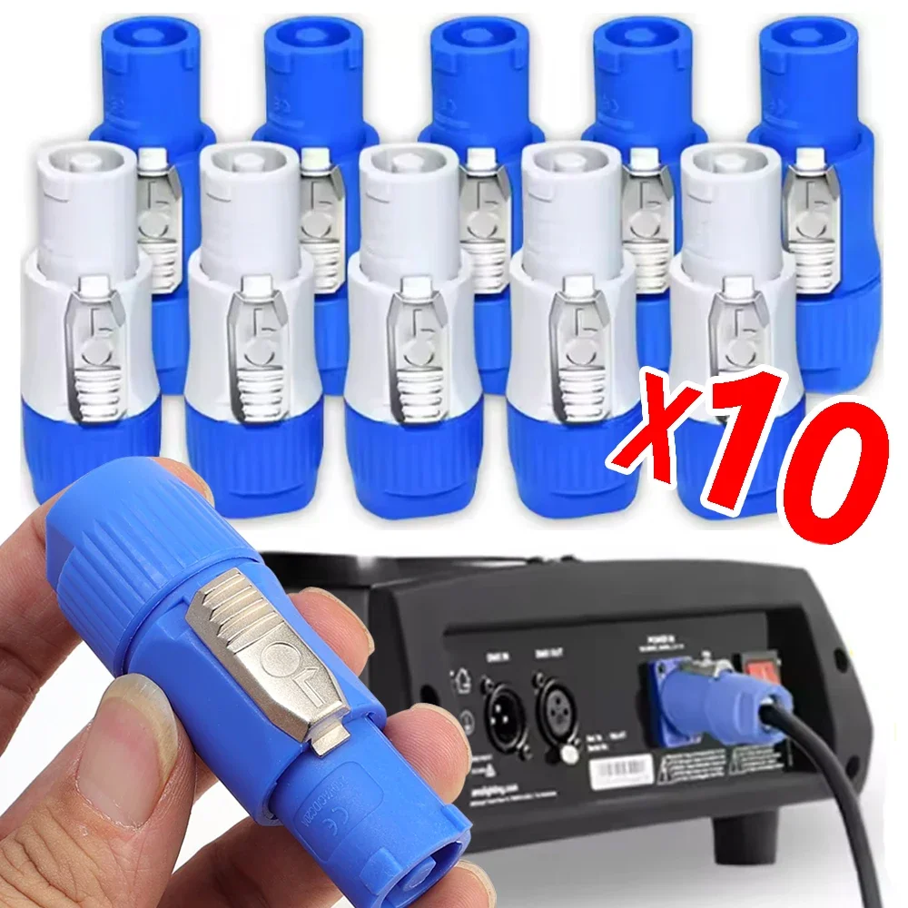 20A Power Connector NAC3FCA NAC3MPA NAC3FCB XLR Power Socket Plug Male Adapter 1-10Pcs Audio Stage Equipment for Stage Lighting