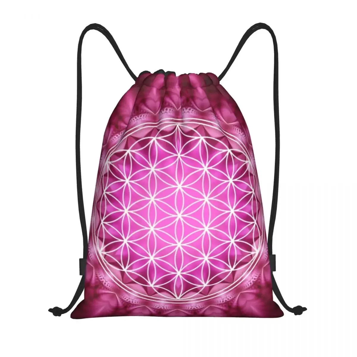 

Flower Of Life Drawstring Backpack Women Men Gym Sport Sackpack Portable Sacred Geometry Mandala Training Bag Sack