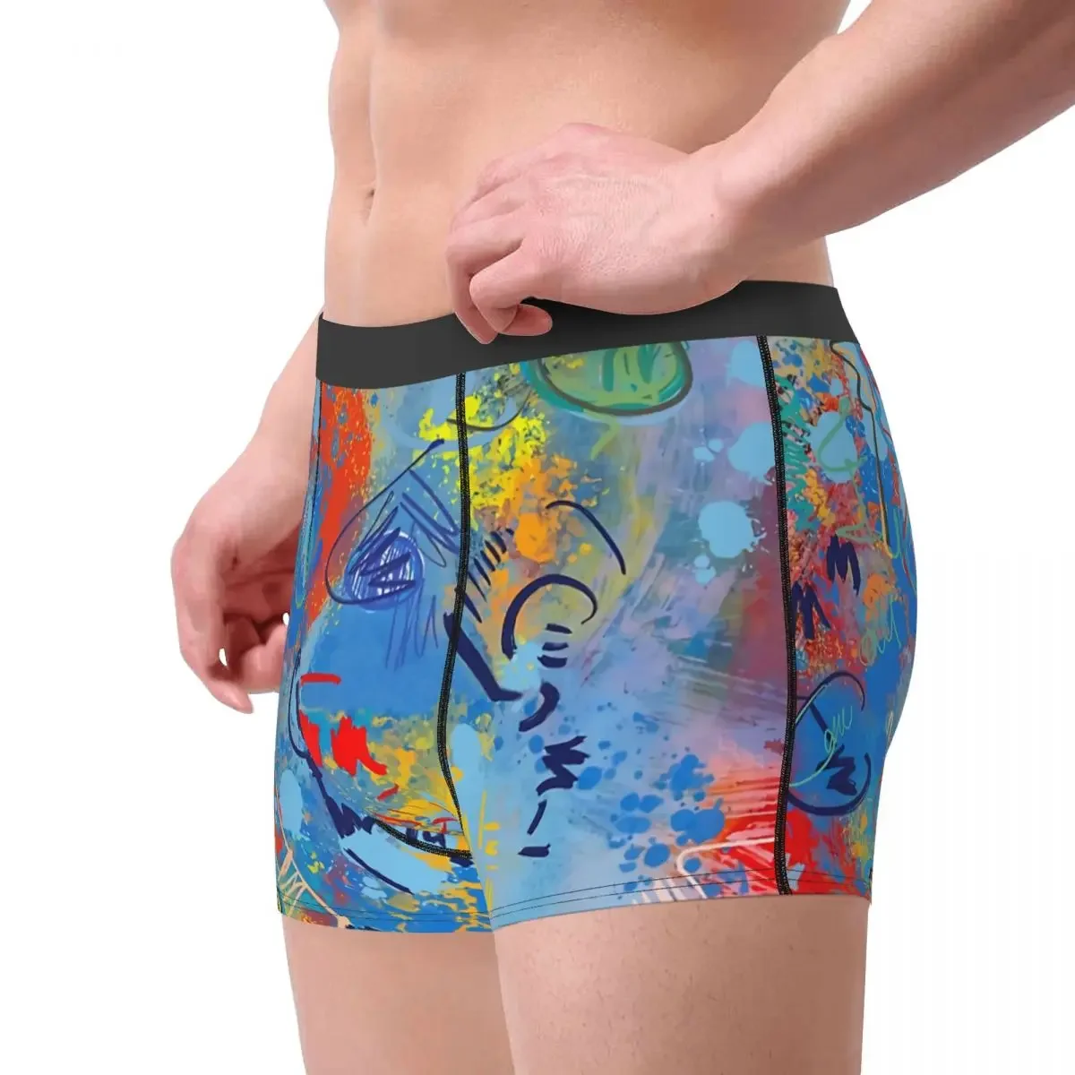 Hip Hop Graffiti Street Art Rainbow Of Love Underpants Cotton Panties Men's Underwear Comfortable Shorts Boxer Briefs