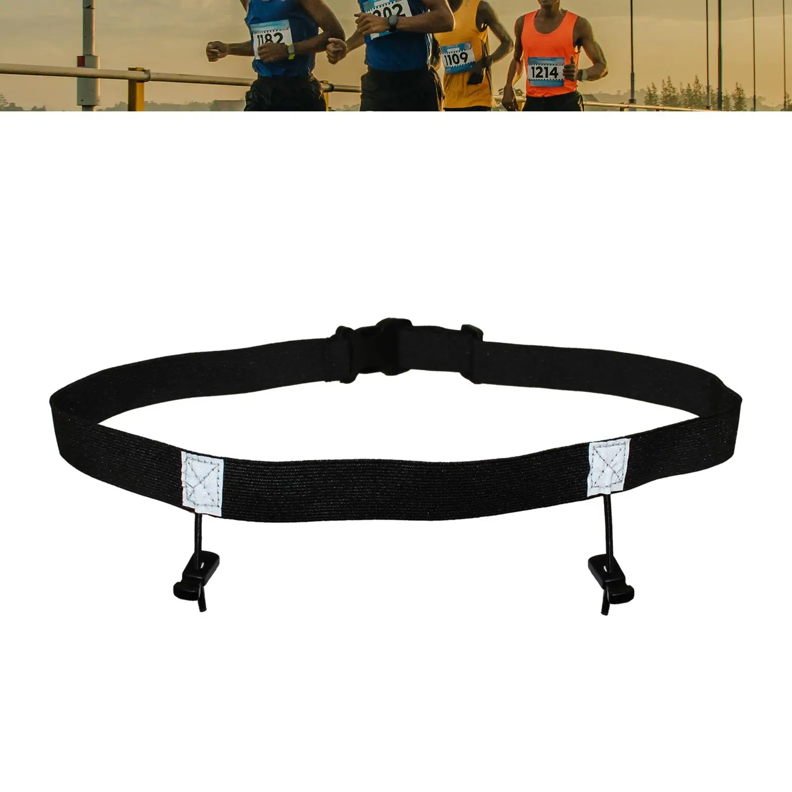 

Race Number Bib Belt Running Bib Holder Running Belt Triathlon Race Belt for Unisex Time Trials Jogging Exercise Cycling