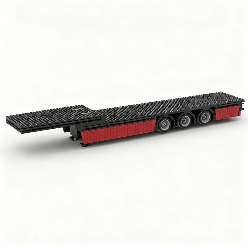 1029pcs MOC Technical Expert Builder Low Bed Trailer 1 Trucks Model Building Blocks Architecture Toys Birthday Gift Brick Craft