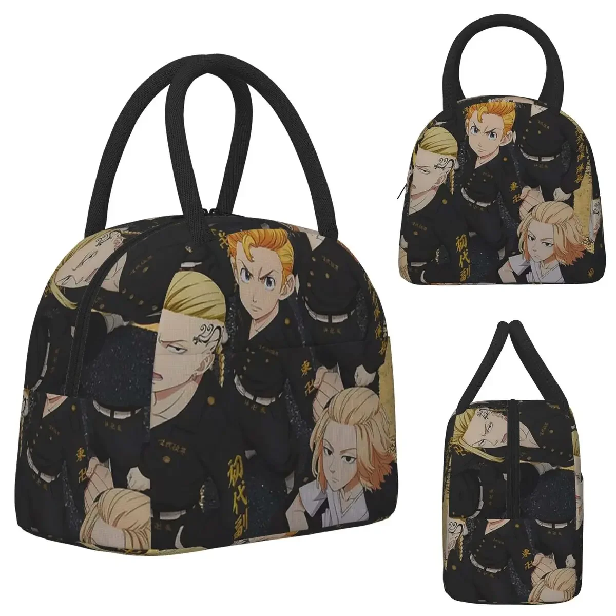 Tokyo Revengers Insulated Lunch Bag for Women Office Cooler Thermal Food Box Tote Leakproof Lunch Boxes Container