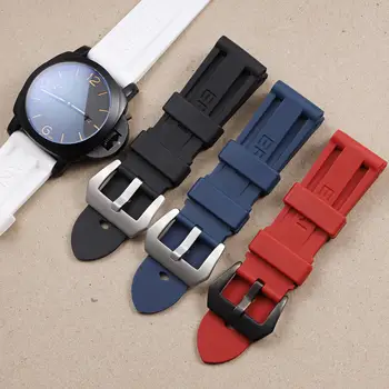 適用於沛納海 PAM441、359、111 系列的 22mm、24mm、26mm 防水橡膠男士腕錶錶帶,矽膠材質,黑色、橙色、灰色可選。 8 最佳銷售 橘色錶帶 - №3