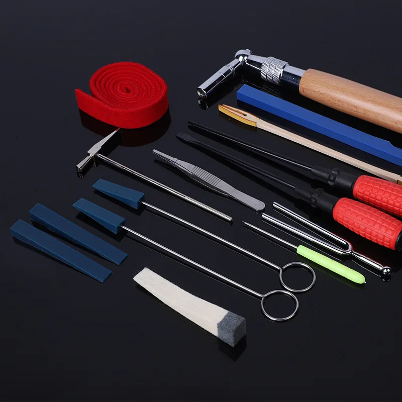 Professional Piano Tuning Kit Portable Piano Tuner Set Complete Hammer Soundproof Tape Repair Tools Maintainence Luithers Set